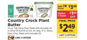ShopRite Country Crock Plant Butter offer