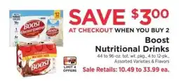 ShopRite Boost Nutritional Drinks offer