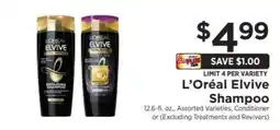 ShopRite L'Oreal Elvive Shampoo offer