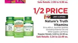 ShopRite Nature's Truth Vitamins offer