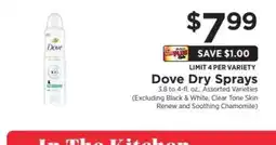 ShopRite Dove Dry Sprays offer