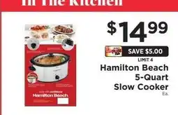 ShopRite Hamilton Beach 5-Quart Slow Cooker offer