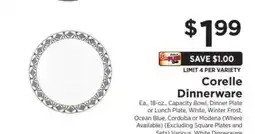 ShopRite Corelle Dinnerware offer