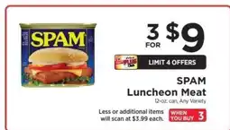 ShopRite Spam Luncheon Meat offer