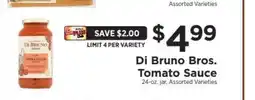ShopRite Di Bruno Bros. Tomato Sauce offer