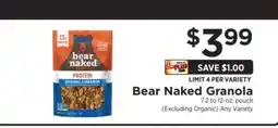 ShopRite Bear Naked Granola offer