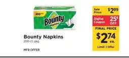 ShopRite Bounty Napkins offer