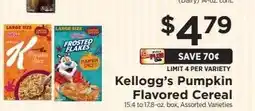 ShopRite Kellogg’s Pumpkin Flavored Cereal offer