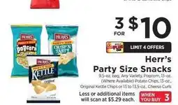 ShopRite Herr's Party Size Snacks offer