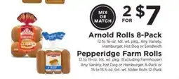 ShopRite Arnold Rolls 8-Pack / Pepperidge Farm Rolls offer