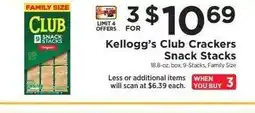 ShopRite Kellogg's Club Crackers Snack Stacks offer
