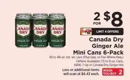 ShopRite Canada Dry Ginger Ale Mini Cans 6-Pack offer