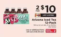 ShopRite Arizona Iced Tea 12-Pack offer