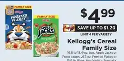ShopRite Kellogg's Cereal Family Size offer
