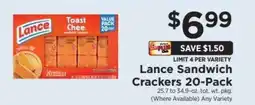 ShopRite Lance Sandwich Crackers 20-Pack offer