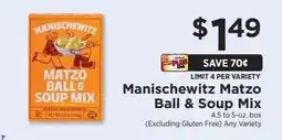ShopRite Manischewitz Matzo Ball & Soup Mix offer