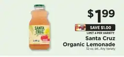 ShopRite Santa Cruz Organic Lemonade offer