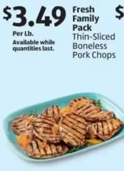 Aldi Thin-Sliced Boneless Pork Chops offer