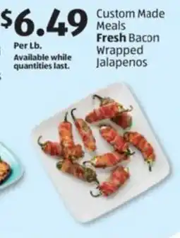Aldi Custom Made Meals Fresh Bacon Wrapped Jalapenos offer