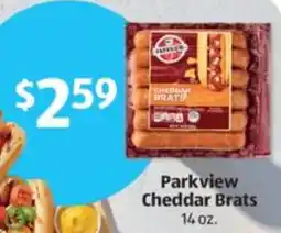 Aldi Parkview Cheddar Brats offer