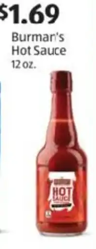 Aldi Burman's hot sauce offer