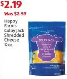 Aldi Happy farms colby jack shredded cheese offer