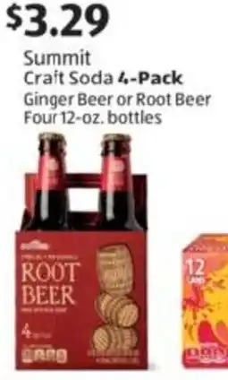 Aldi Summit craft soda ginger beer or root beer four offer