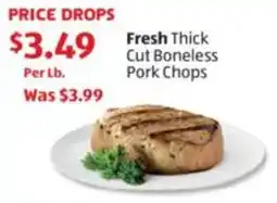 Aldi Fresh Thick Cut Boneless Pork Chops offer