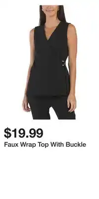TJ Maxx Faux Wrap Top With Buckle offer
