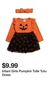 TJ Maxx Infant Girls Pumpkin Tulle Tutu Dress offer