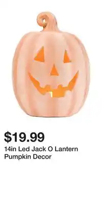 TJ Maxx 14in Led Jack O Lantern Pumpkin Decor offer