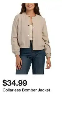 TJ Maxx Collarless Bomber Jacket offer