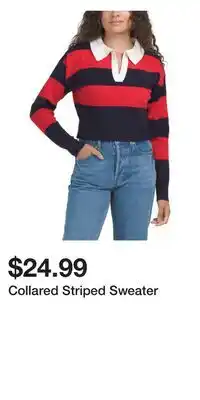 TJ Maxx Collared Striped Sweater offer
