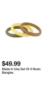TJ Maxx Made In Usa Set Of 3 Resin Bangles offer