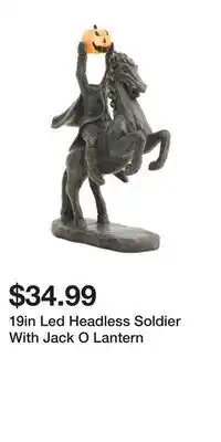 TJ Maxx 19in Led Headless Soldier With Jack O Lantern offer