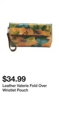 TJ Maxx Leather Valerie Fold Over Wristlet Pouch offer