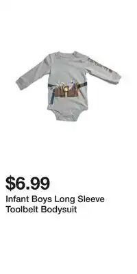 TJ Maxx Infant Boys Long Sleeve Toolbelt Bodysuit offer