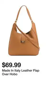 TJ Maxx Made In Italy Leather Flap Over Hobo offer