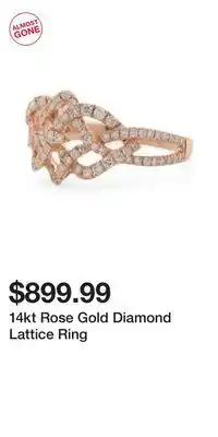 TJ Maxx 14kt Rose Gold Diamond Lattice Ring offer