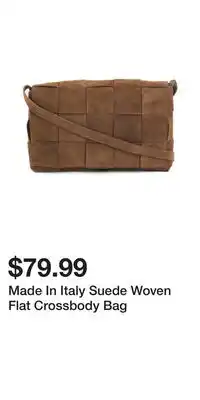 TJ Maxx Made In Italy Suede Woven Flat Crossbody Bag offer