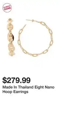 TJ Maxx Made In Thailand Eight Nano Hoop Earrings offer