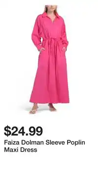 TJ Maxx Faiza Dolman Sleeve Poplin Maxi Dress offer