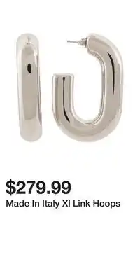 TJ Maxx Made In Italy Xl Link Hoops offer