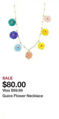 TJ Maxx Guice Flower Necklace offer