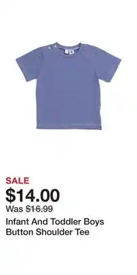 TJ Maxx Infant And Toddler Boys Button Shoulder Tee offer