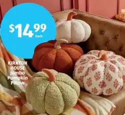 Aldi Kirkton house jumbo pumpkin pillow offer