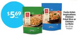 Aldi Fusia asian inspirations chicken fried rice or chicken lo mein offer
