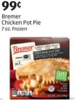 Aldi Bremer chicken pot pie frozen offer
