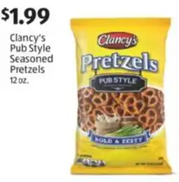 Aldi Clancy's pub style seasoned pretzels offer