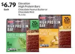 Aldi Elevation high protein bars offer